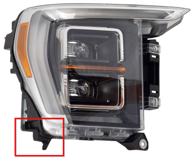 2021-2023 FORD F150 RT LWR OB HEADLIGHT TAB LED