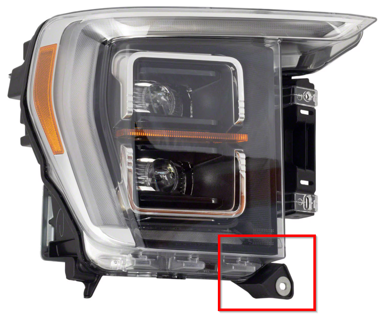 2021-2023 FORD F150 RT LWR IB HEADLIGHT TAB LED